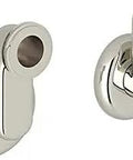 Polished Nickel Wall Unions Set Of 2 For Exposed Tub Fillers, Female Supply Outlets 1/2 In NPSM X 3/4 In NPSM with round escutcheons