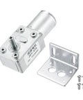 12V DC Worm Gear Motor Reducer With 6 RPM Reversible Drive And Beefy High Torque Gear Box 6mm D Shaft With Fixing Bracket