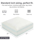 Ditch The Sag With This 6 Inch Couch Cushion Replacement showing dimensions 24x27x6 inches for sofas and bay windows.