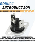 Two Pack Furnace Limit Switch M R L160F 10123525 Manual Reset 160 Degree Safety Switch For HVAC Heating Systems Ideal Replacement For DIY Or Pro Installations.