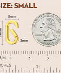 10Pcs Carabiner Clip Pendant Clasps in 18K Gold Tone for Necklaces and Bracelets, size small shown next to a quarter coin