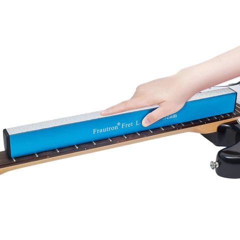 Professional Guitar Fret Leveling Beam And Sanding Block Precision Ground Steel Rail for Quick Fret Sanding on a guitar neck.