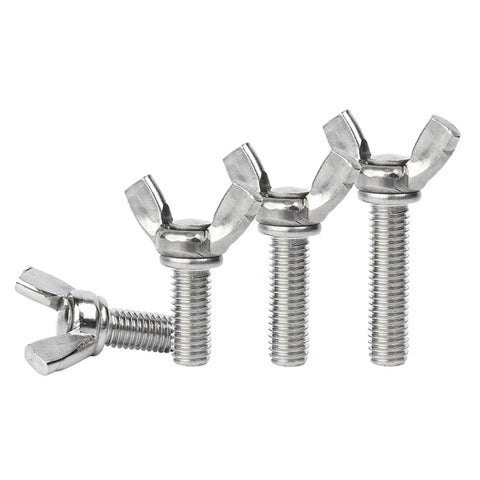 Top Shelf 304 Stainless Steel Butterfly Wing Bolts And Thumb Screws 10 Pack Heavy Duty Hand Tightening Fasteners For Shop Workflows And Zero Headache Installations