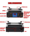 ESD Safe 853A BGA Rework Station With Digital IR Preheat, panel introduction with temperature controls and display