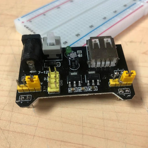 Portable Breadboard Power Supply Module 6.5 To 12V Input With 3.3V And 5V Outputs For MB102 Style Breadboards 6 Pack USB DC Regulator on breadboard