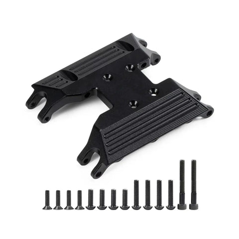 Black RC Frame Chassis Parts For UTB18 Capra 1/18 Crawler Aluminum Gearbox Mount Skid Plate Transmission Slide Upgrade Replacement