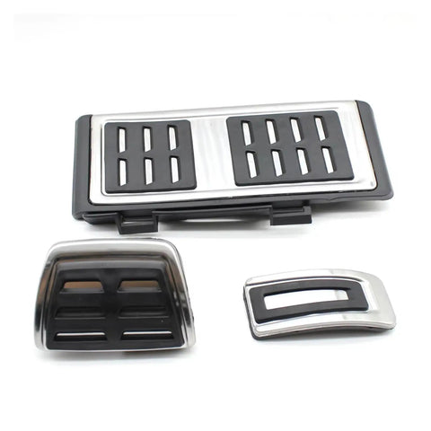 Pro Stainless Steel Pedal Covers With Super Grippy Rubber Pads For Vw Passat B8 Golf 7 Tiguan T Roc Anti Slip Gas Brake And Clutch Kit set