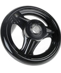 3.94 Inch Hand Wheel With Revolving Handle For Milling Machines, Black 3 Spoked Round Handwheel, 12mm Bore, Precision Adjustment Wheel