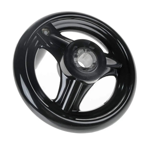 3.94 Inch Hand Wheel With Revolving Handle For Milling Machines, Black 3 Spoked Round Handwheel, 12mm Bore, Precision Adjustment Wheel