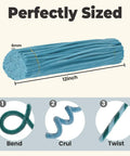 Caribbean Blue 300 Pack Fluffy Craft Pipe Cleaners Set In 3 Shades For Arts And Crafts Perfect For Flowers Animals And Decorations 12 X 0.24 Inches Awesome DIY Vibes For Creative Projects Party Decor And Gift Wrapping. 12-inch, 6mm chenille bundle
