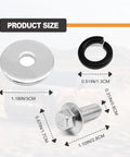 Badass Three Quarter Inch Go Kart Clutch Bolt Kit Featuring Slick Lock Washers For 10 And 12 Teeth Minibike Engine Build size dimensions with stainless steel components