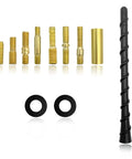 Flexible 7 Inch PVC Car Antenna Mast Replacement with Screw Waterproof Spiral Antenna Topper with screws and rubber rings.