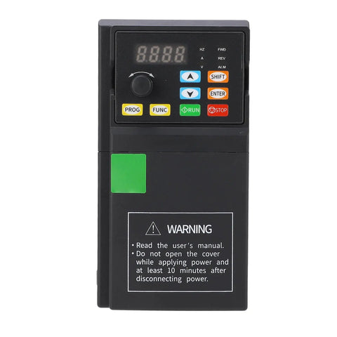 2.2KW Variable Frequency Drive VFD Three Phase 380 To 440V Inverter With PWM Control Aluminum Heat Sink Low Noise Motor Speed Controller For Pumps Conveyors Mixers And Industrial Equipment front panel