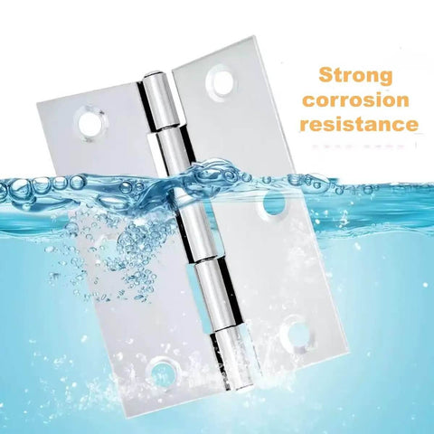 2 Inch Stainless Steel Door Hinges Tough As Nails For Cabinets Jewelry Boxes Toolboxes Dollhouses And Furniture Projects Folding Window Style With Mounting Screws Silver 10 Pack image showing corrosion resistance