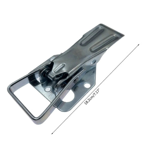 Rugged Stainless Steel Toggle Latch For Doors And Boxes Easy Release Pull Clamp Heavy Duty Hasp For Trunks And Campers measuring 7.16 in