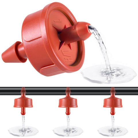 Heavy Duty 2 GPH Pressure Compensating Drip Irrigation Spot Drippers For Deep Root Watering Of Shrubs And Small Trees, Yard Friendly Emitters