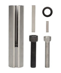 Crank Shaft Adapter From 1 Inch To 1-1/8 Inch Bore With 14 Keyway, 304 stainless steel sleeve, bolts, key, and washer set.