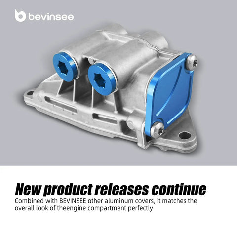 Heavy Duty Billet Aluminum Engine Oil Thermostat Housing Plug For BMW N54 N55 S55 E92 E91 CNC Machined Anodized Blue