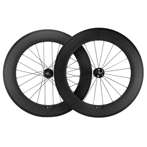 Fixed Gear Wheelset 700C Full Carbon Fiber Deep Rim 50mm Flexible For Urban Fixie And Track Ultra Light Yet Incredibly Strong