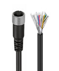 Heavy Duty Shielded M12 A-Code 8 Pin Female Sensor Connector Cable For Industrial Automation Profibus Actuator Network Open Shielded