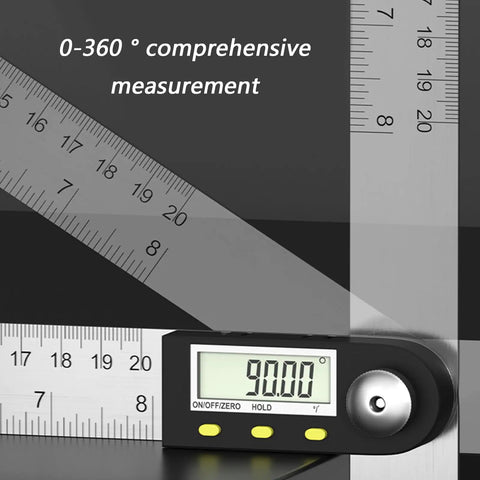 Hardcore Stainless Steel Digital Protractor With Bold Lcd Screen For Spot On 360 Degree Angle Measuring In Construction And Woodworking Gonna Help You Nail Every Cut Perfectly at 90 degrees