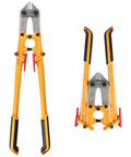 24 Inch Bolt Cutter With Folding Handles For Easy Carry, Compact Portable Design, Heavy Duty Cutting Power, CR-MO Steel Heads