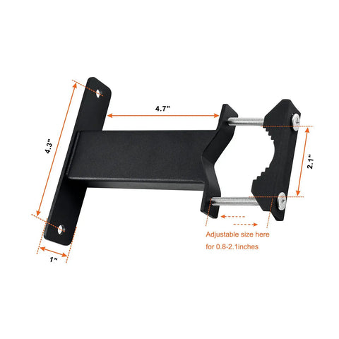 2 Pack Heavy Duty Patio Umbrella Holder Clamp For Deck Railing Mount, Adjustable Metal Umbrella Stand For Balcony And Courtyard, Built To Last, Fits 1 To 2 Inch Square Railings And 1.2 To 1.8 Inch Round Poles, Black