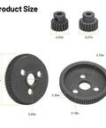 48P 86T spur gear set beefed up with 19T and 21T pinions for 1 by 10 RC cars, Traxxas Slash 2WD, Rustler 2WD, Stampede 2WD.