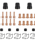 Plasma Cutter Torch Consumables Kit For Cut 55L Includes 10 Electrodes 10 Nozzles 3 Shield Cups 5 Swirl Baffles And 5 Wire Guides