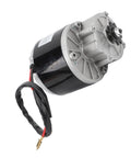 24V 1000W Electric Motor With Gear Reduction For Tricycles And Go Karts Easy Install Quiet Operation Aluminum Housing Copper Rotor Powerful Magnets Torque Monster Performance, side view with wires