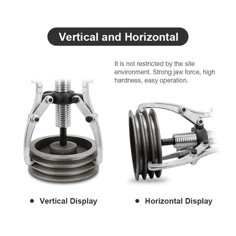 Top Rated Heavy Duty 5 Ton Split Unit Hydraulic Gear Puller Wheel Bearing Remover displayed vertically and horizontally.