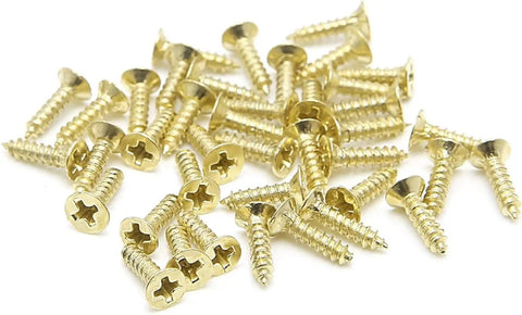 Gold Cabinet Hinges Set Of 10 Four Hole Iron Hardware screws for Gift Boxes and Jewelry Boxes installation.