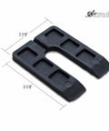 Built Tough Plastic Structural Shim Horseshoe Leveler U Shape Window Door Spacer 3 By 4 By 1 4 Inch Thick Blue Pack Of One Hundred Heavy Duty Adjustable Thickness Top Notch Made In Usa Grade shown with dimensions.