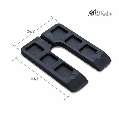 Built Tough Plastic Structural Shim Horseshoe Leveler U Shape Window Door Spacer 3 By 4 By 1 4 Inch Thick Blue Pack Of One Hundred Heavy Duty Adjustable Thickness Top Notch Made In Usa Grade shown with dimensions.
