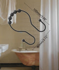 Six Pack Stainless Steel Shower Curtain Hooks With Double Hook Design In Black Finish For Rust Resistant Silent Glide And Easy Installation
