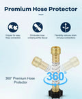 Inline RV Water Filter Kit With Two Flexible Hose Protectors Cuts Chlorine Bad Taste And Rust Turbidity For RVs And Campers