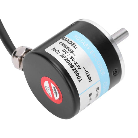 Solid Shaft Encoder 30kHz 1000B 1024B DC 5 to 24V for Motion Control High Precision Rotary Encoder With Flexible Coupling Durable Versatile for Office Automation Engineering Projects and Automated Systems 1024Z Rock Solid Performance, 6mm shaft