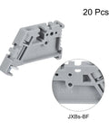 DIN Rail Mount Terminal Blocks End Stopper Screw Type Clamp Grey EW35 Pack Of 20, side view