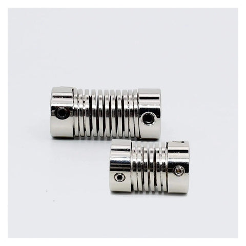 Rock Solid Flexible Shaft Coupler For Motor And Rotary Encoder Zinc Alloy Jaw Kit, showing two sizes for 6 mm and 8 mm bore.
