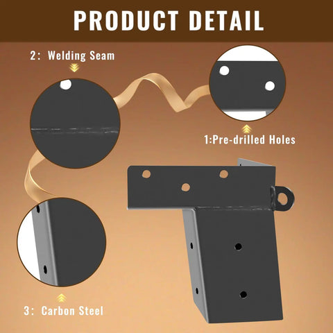 Rock Solid 4x4 Deer Stand Brackets Set Of Four For Deer Blind Platforms With Tilt Angle Support For Hunting Shacks Observation Decks Tree Houses And Outdoor Play Sets