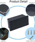 Heavy Duty Rock Solid IP65 Waterproof ABS Plastic Project Box For DIY Electronics and Power Supply Enclosure with Sealing Gasket and Mounting Holes.