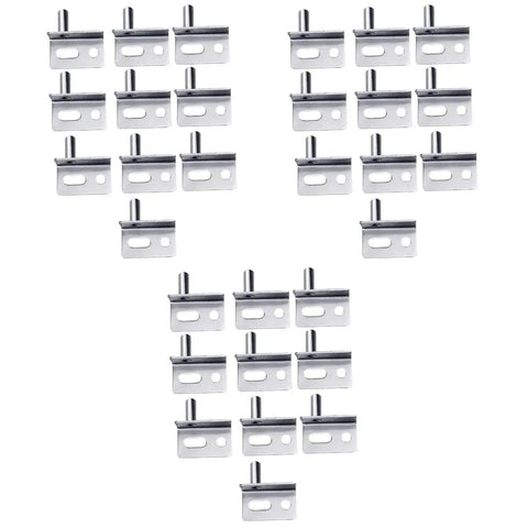 Heavy Duty Corner Hinge Set For Barn Doors Cabinets And Gates Concealed Metal Hardware With Silver Latch shown in various angles