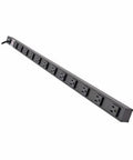 Heavy Duty 12 Outlet Power Strip With 15 Foot Extension Cord Mountable Metal Construction For Dorm Rooms Workbenches Shops And Garages Industrial Grade Black