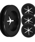 4 Pack Black Rubber Wire Grommet Kit With Dual Sided Buckle Design For Easy Cable Management, Pro Grade Durable Grommets For Wire Protection, Flexible Fit For Automotive, Home, And Office Use, black rubber