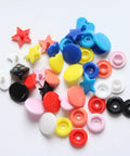 360 Sets Size 20 T5 Round Star Heart Plastic Resin Snaps Poppers Closures For No Sew Crafts And Cloth Projects With Durable Storage Container
