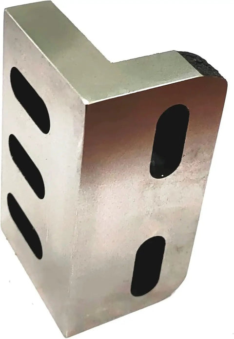 Cast Iron Heavy Duty Slotted Small Angle Plate 100 x 50 x 58 mm with 15 mm Thick Design, Stress Relieved for Durable Machine Shop Use and Precision Setup for Milling and Drilling Fixtures, Great for Workholding and Alignment