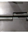 Close-up view of Kickass Heavy Duty Stainless Steel Continuous Piano Hinge Black Mill Finish 0.12 Thick 0.25 Pin 4 Wide.