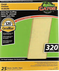 Top Tier Ceramic Sanding Sheets 9 X 11 Inch 320 Grit 25 Pack cut to fit for scuffing wood and paint finishes.