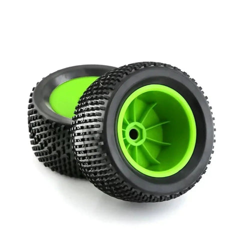 Grippy 140mm Off Road RC Tire Set For 1/8 Buggy With 17mm Hex Wheels White Deep Self Cleaning Tread Rubber Compound
