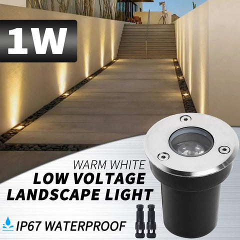 Low Voltage LED Landscape Well Lights 12V To 24V In Ground IP67 Waterproof 3000K Soft Warm White 100 Lumen for pathway lighting
